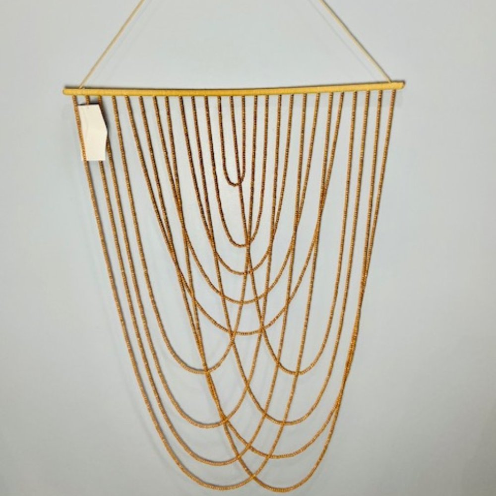 FINCH WOOD BEADED WALL DECOR